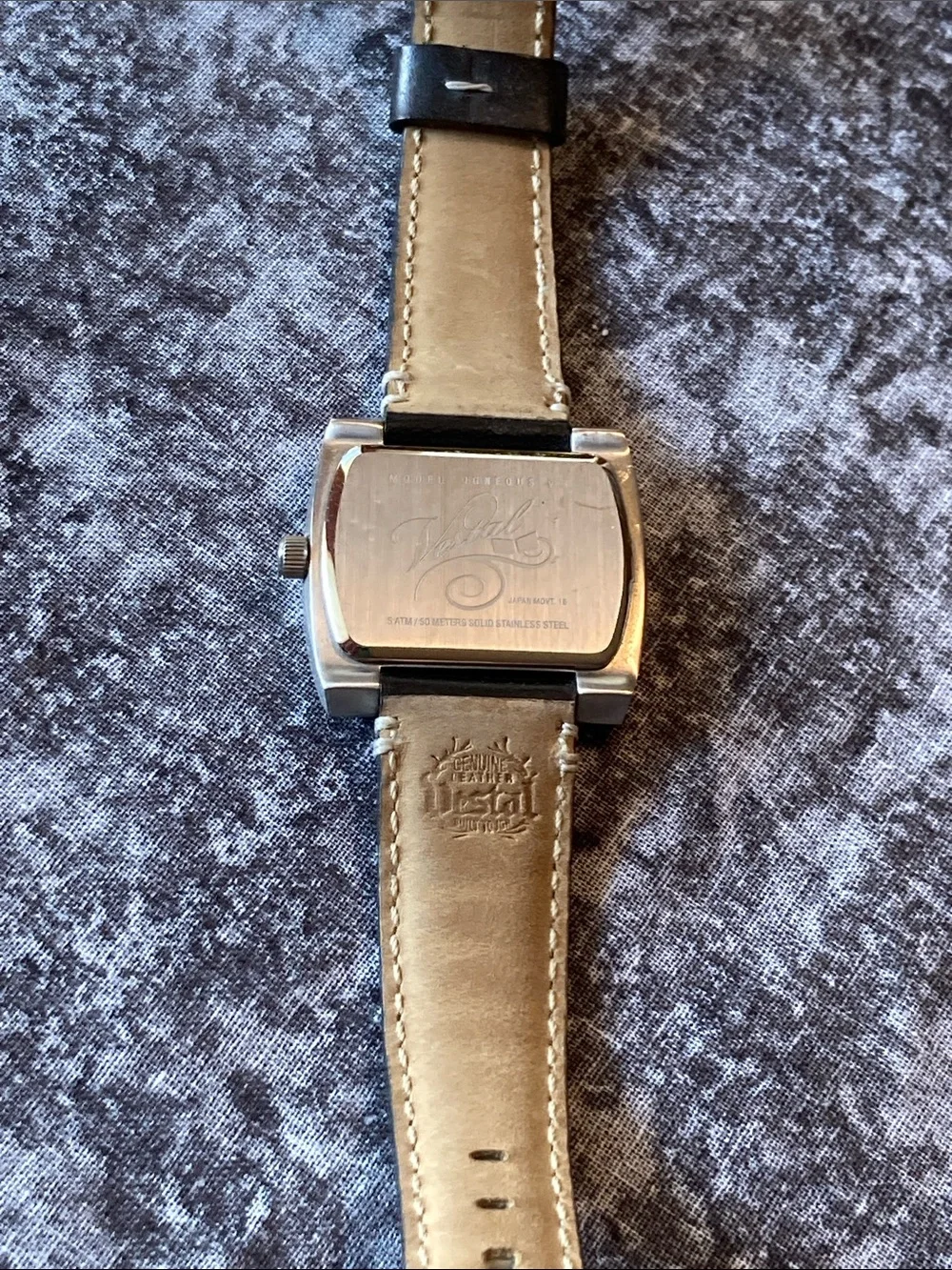 Toral Black Dial Watch with Crystal-Trimmed Silver Case - keeps perfect time